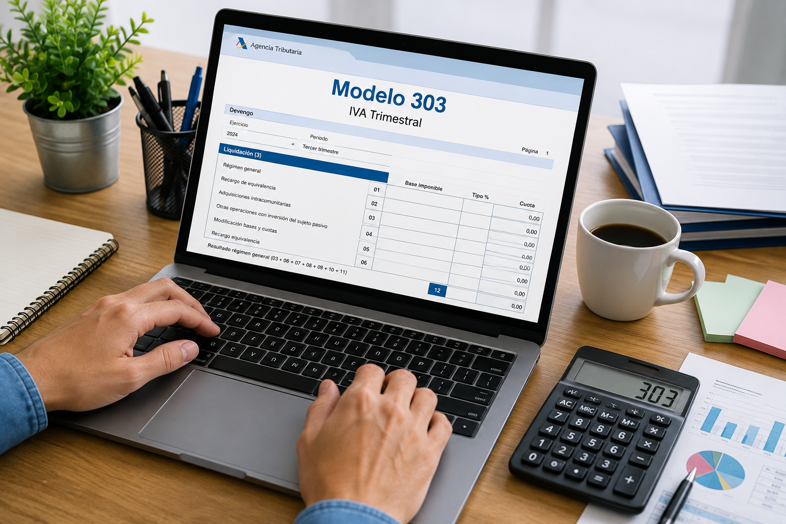 Modelo 303 de IVA trimestral: guía completa para autónomos